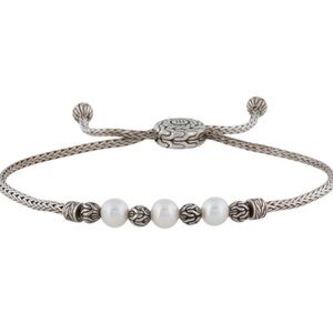 John Hardy Sterling Silver Pearl Bead Slider Bracelet